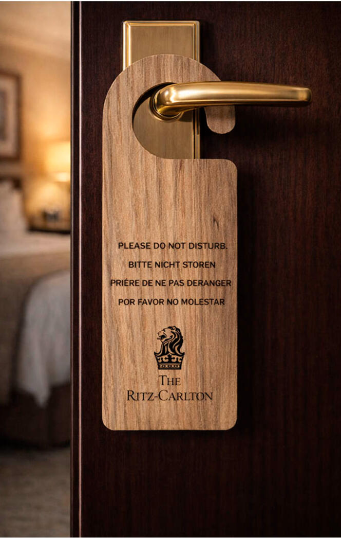 Señalizacion. Colgador puerta hotel